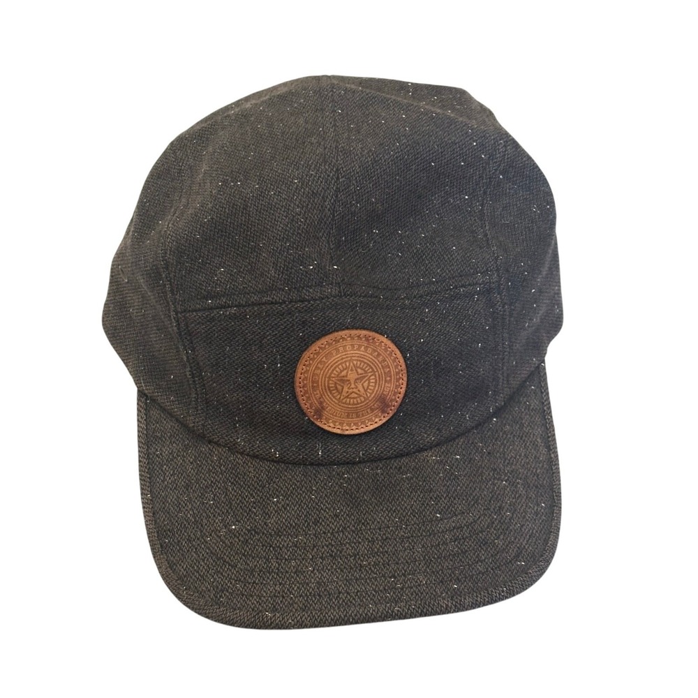 Obey Worldwide 5 Panel Camper Hat Grey Wool Blend Streetwear Skater Grunge Indie